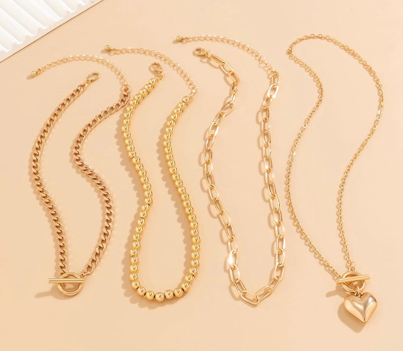 4-Piece Chunky Chain Necklaces