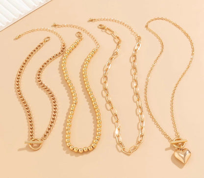 4-Piece Chunky Chain Necklaces