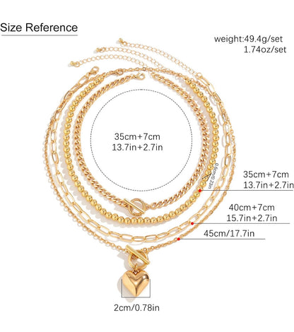 4-Piece Chunky Chain Necklaces